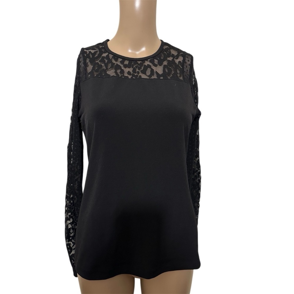 Anatomie Black Lace Detail Blouse
